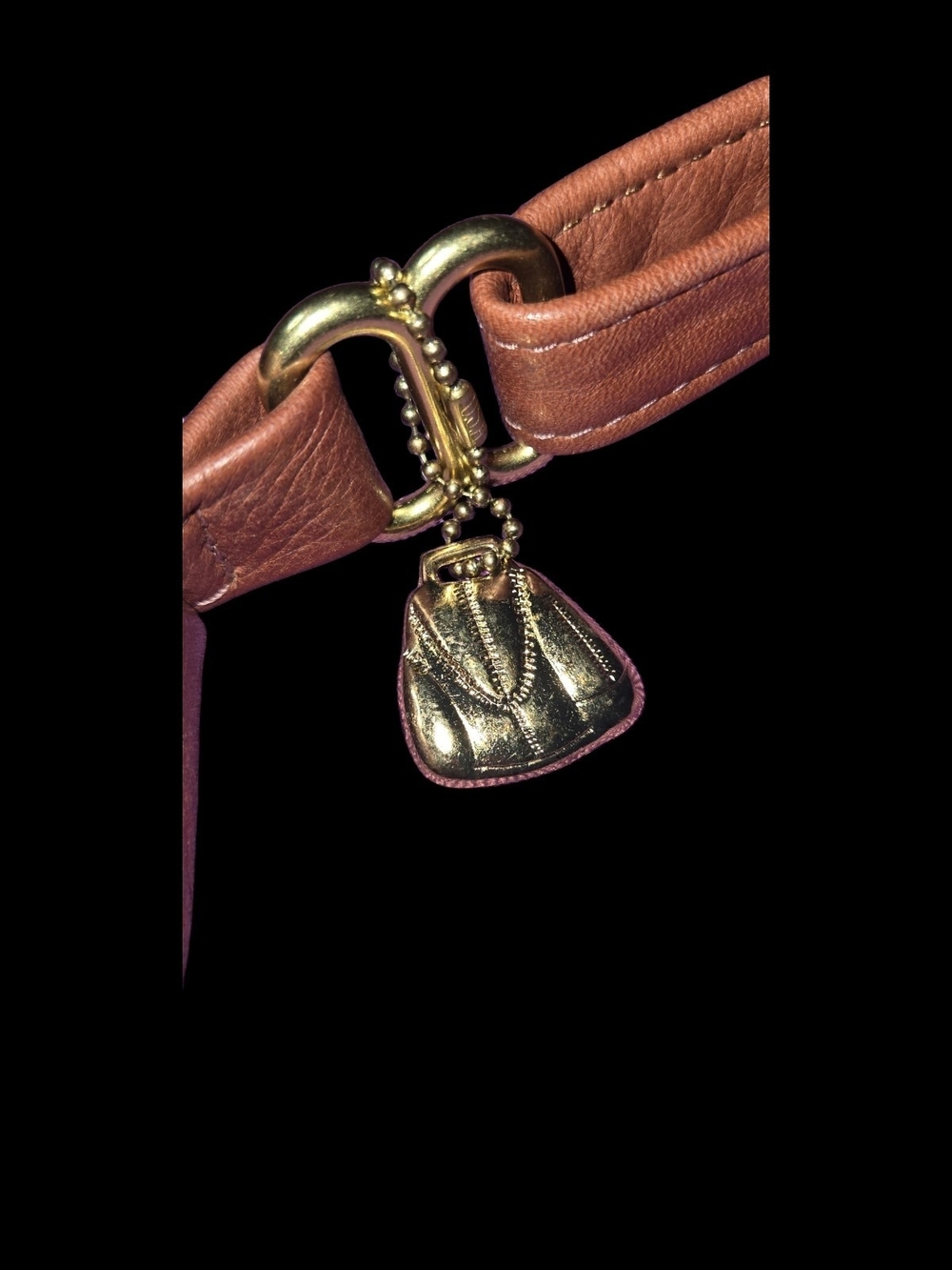 Victoria Leather Classic Shoulder Bag - Brown - Picture 5 of 16